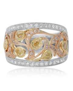 Tri-Colored Diamond Ring