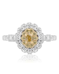 Flowering Yellow Diamond Ring