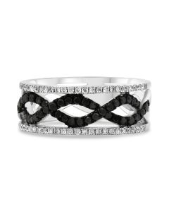 Black & White Diamond Infinity Ring