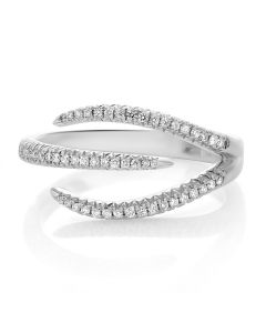Staggered White Diamond Ring