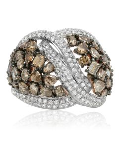 Twisted Champagne Diamond Ring
