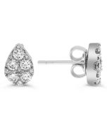Diamond Pavé Pear Stud Earrings