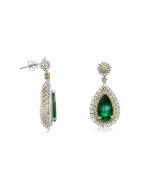 Pear-shaped Emerald Drop Earrings