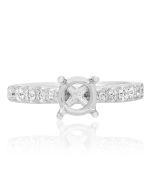 French Pave Shank Engagement Setting