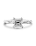 Double Prong Triple Pave Engagement Setting