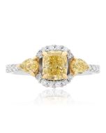 Multi-Stone Yellow Diamond Ring