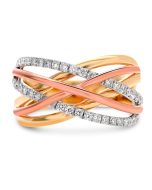Tri-Colored Overlapping Ring