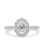 Oval Shared Prong Halo Engagement Setting