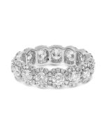 White Gold Diamond & Halo Eternity Ring