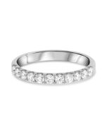 11 Stone Halfway Eternity Ring in White Gold