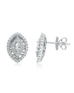 Marquise Cut White Diamond Earrings