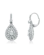 Pear-shaped White Diamond Drop Earrings