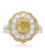 Flowering Fancy Yellow Diamond Ring