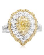 Flowering Pearshaped Diamond Ring
