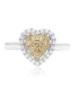 Heart Diamond Cluster Ring