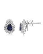 Pear-shaped Sapphire Stud Earrings