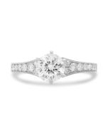 Tapered White Gold Engagement Setting