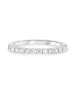 White Gold Shared Prong Diamond Pave Band