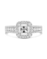 White Gold Wide Shank Engagement Setting