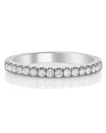 White Gold French Pave Diamond Band